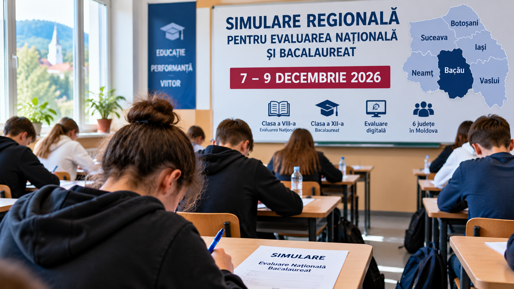 ELEVII DE CLASA A VIII-A DIN HEMEIUȘ, ÎN SIMULAREA REGIONALĂ DIN DECEMBRIE. BACĂUL PARTICIPĂ ALĂTURI DE ALTE CINCI JUDEȚE