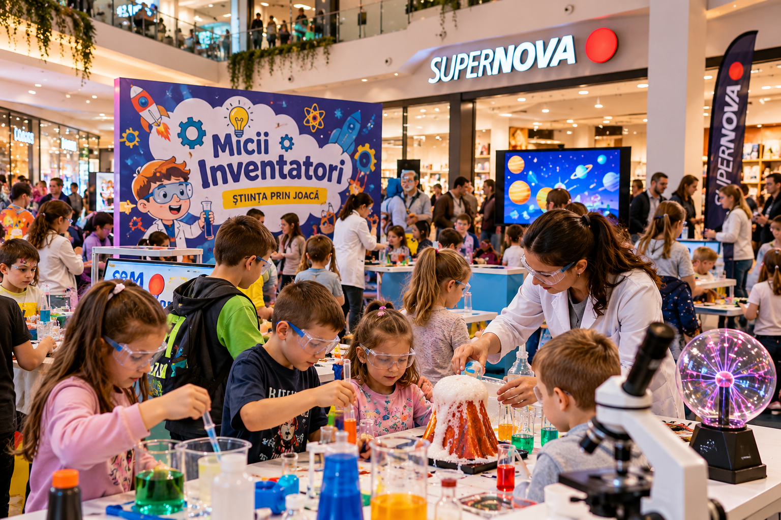 MUNICIPIUL BACĂU: „MICII INVENTATORI” AU ADUS ȘTIINȚA PRIN JOACĂ, ASTĂZI, LA "SUPERNOVA" BACĂU