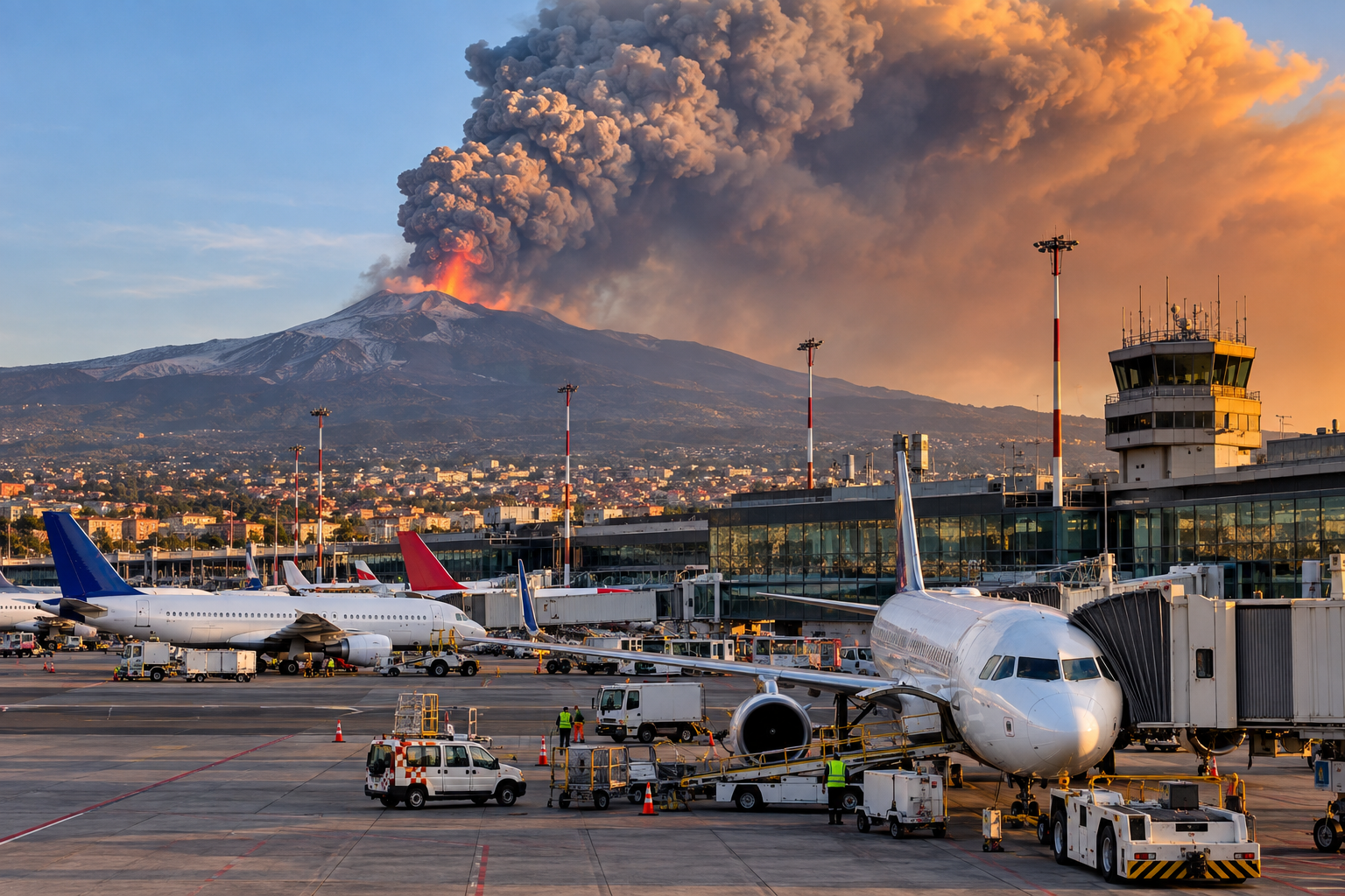 DIASPORA – ITALIA: ALERTA DE PE ETNA A PERTURBAT ZBORURILE: AEROPORTUL DIN CATANIA A FOST ÎNCHIS PÂNĂ ASTĂZI LA ORA 12:00