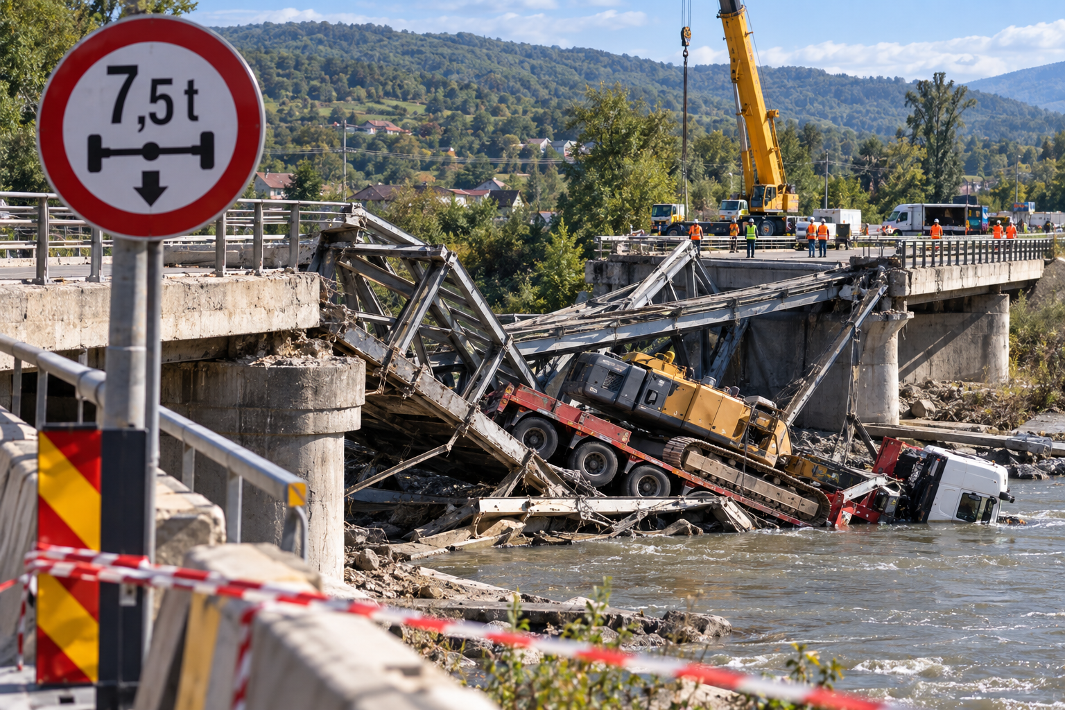 INFRASTRUCTURĂ - PODUL PRĂBUȘIT DE LA CIOBĂNUȘ: CE ÎNSEMNA, DE FAPT, INDICATORUL DE 7,5 TONE? EXPERTUL ȘI DRDP IAȘI AU EXPLICAȚII DIFERITE