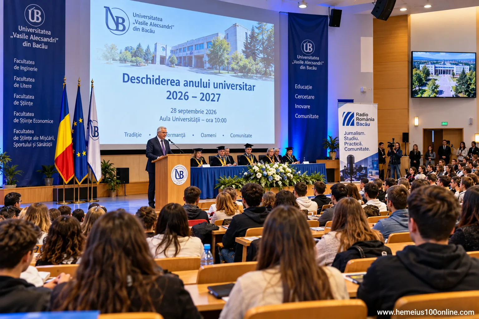 MUNICIPIUL BACĂU – EDUCAȚIE: STUDENȚII S-AU ÎNTORS ASTĂZI ÎN AMFITEATRE: UNIVERSITATEA „VASILE ALECSANDRI” DIN BACĂU A DESCHIS ANUL UNIVERSITAR 2026–2027