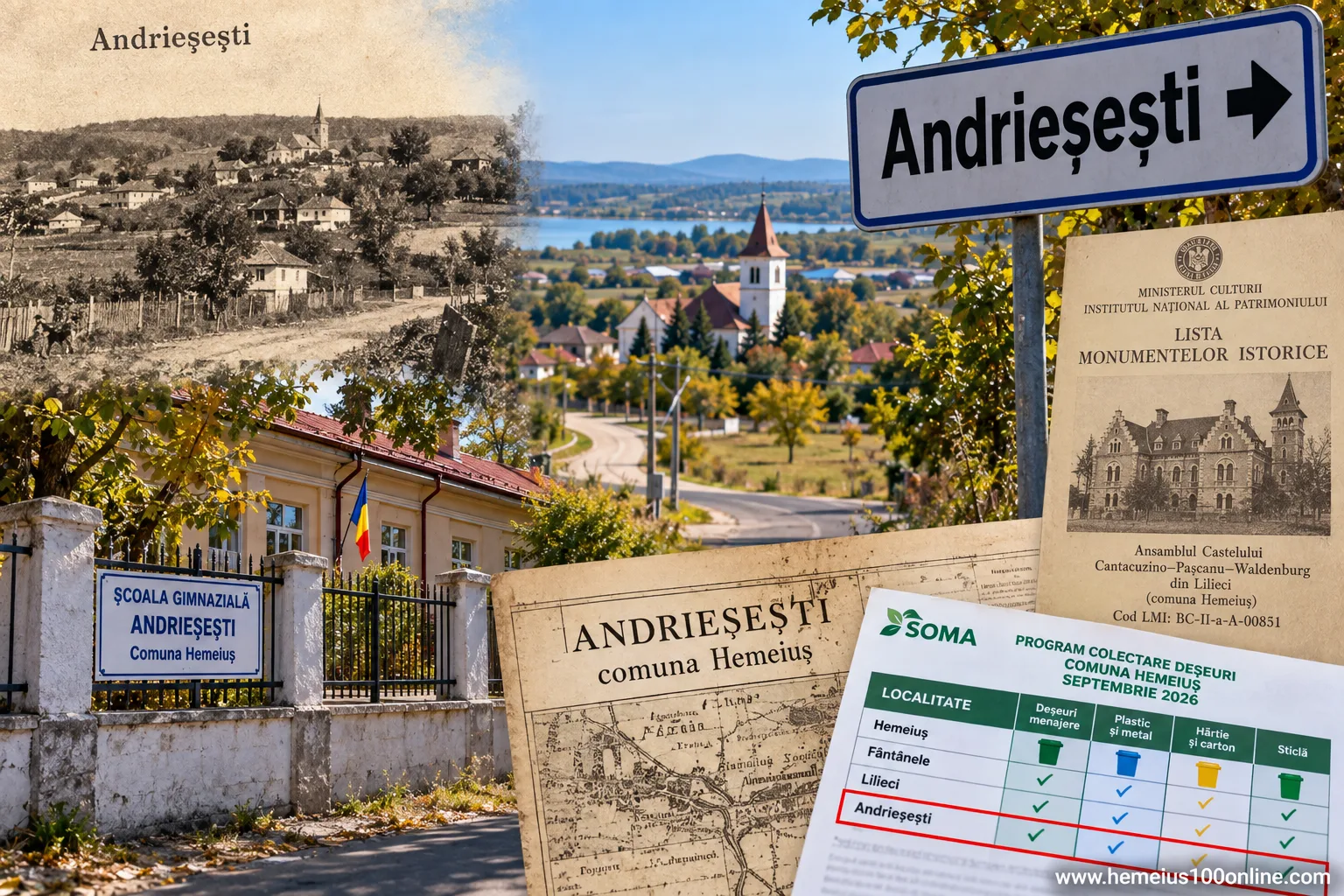 HEMEIUȘ – ISTORIE LOCALĂ: ANDRIEȘEȘTI, SATUL CARE NU MAI APARE OFICIAL, DAR AL CĂRUI NUME CONTINUĂ SĂ TRĂIASCĂ ÎN HEMEIUȘ