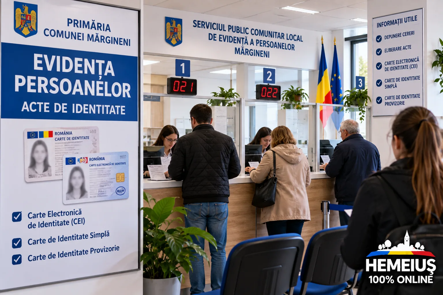 ZONA METROPOLITANĂ BACĂU – EVIDENȚA PERSOANELOR DIN MĂRGINENI ȘI-A RELUAT ASTĂZI ACTIVITATEA. SE POT DEPUNE DIN NOU CERERI PENTRU ACTE DE IDENTITATE
