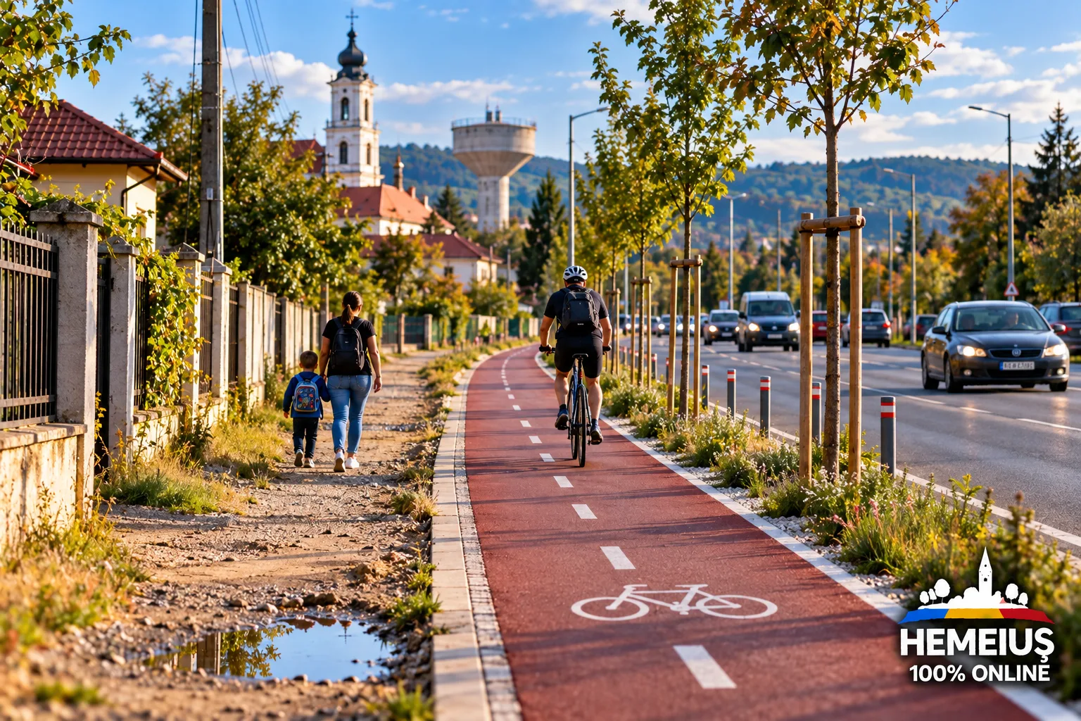 INFRASTRUCTURĂ / MOBILITATE: 14 KILOMETRI DE PISTĂ ÎN HEMEIUȘ, DAR FĂRĂ TROTUARE ÎN ACEASTĂ ETAPĂ. CE CUPRINDE, DE FAPT, PROIECTUL DE 68 DE MILIOANE