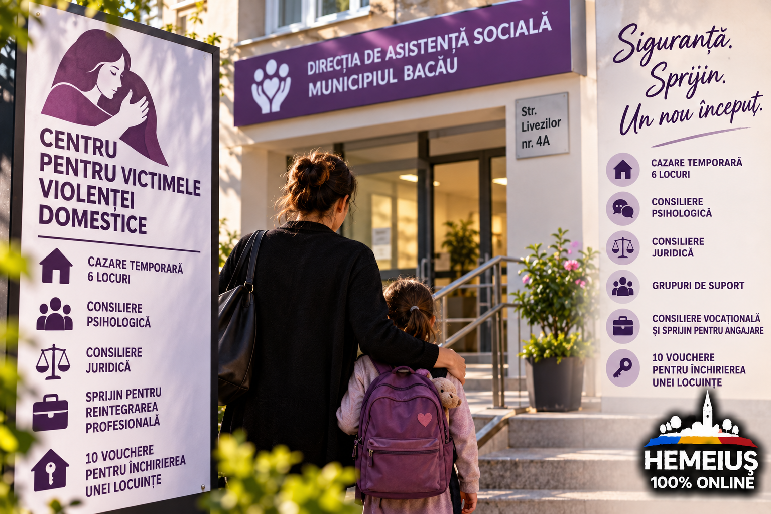 MUNICIPIUL BACĂU – ASISTENȚĂ SOCIALĂ: CENTRU PENTRU VICTIMELE VIOLENȚEI DOMESTICE, PROPUS LA BACĂU. 2,56 MILIOANE DE LEI PENTRU CAZARE ȘI SERVICII DE SPRIJIN
