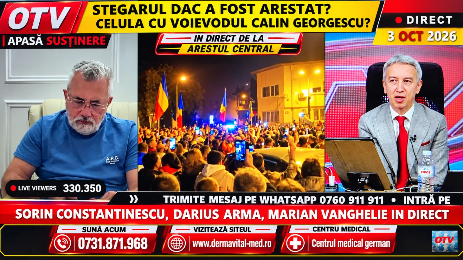 OTV  LIVE - 03.10.2026 - MITING LA ARESTUL CENTRAL