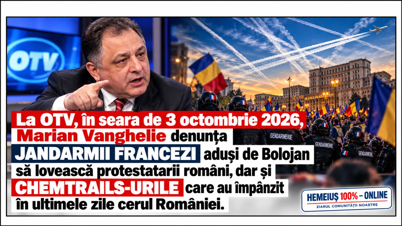 GRAVELE ACUZE ADUSE DE MARIAN VANGHELIE PE 03 OCTOMBRIE A.C. LA OTV