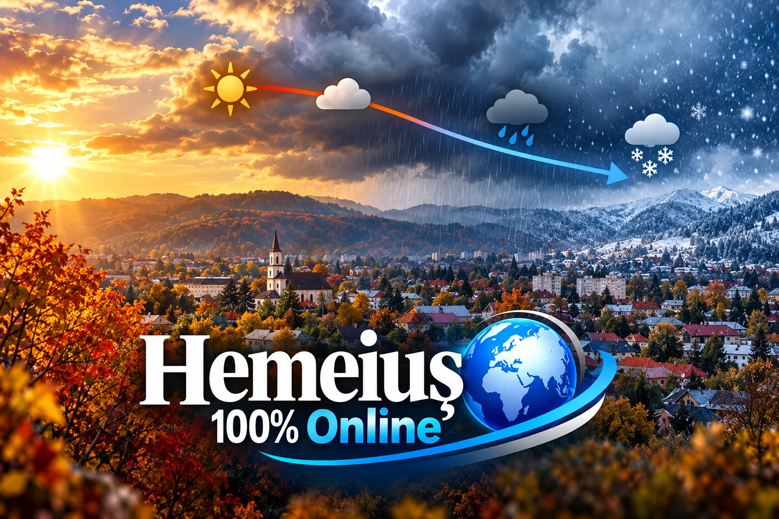 METEO: DIN 10 OCTOMBRIE, TEMPERATURILE ÎNCEP SĂ SE PRĂBUȘEASCĂ ÎN HEMEIUȘ ȘI JUDEȚUL BACĂU. SCĂDERE DE PÂNĂ LA 13 GRADE, PLOI ȘI POSIBILE NINSORI LA MUNTE