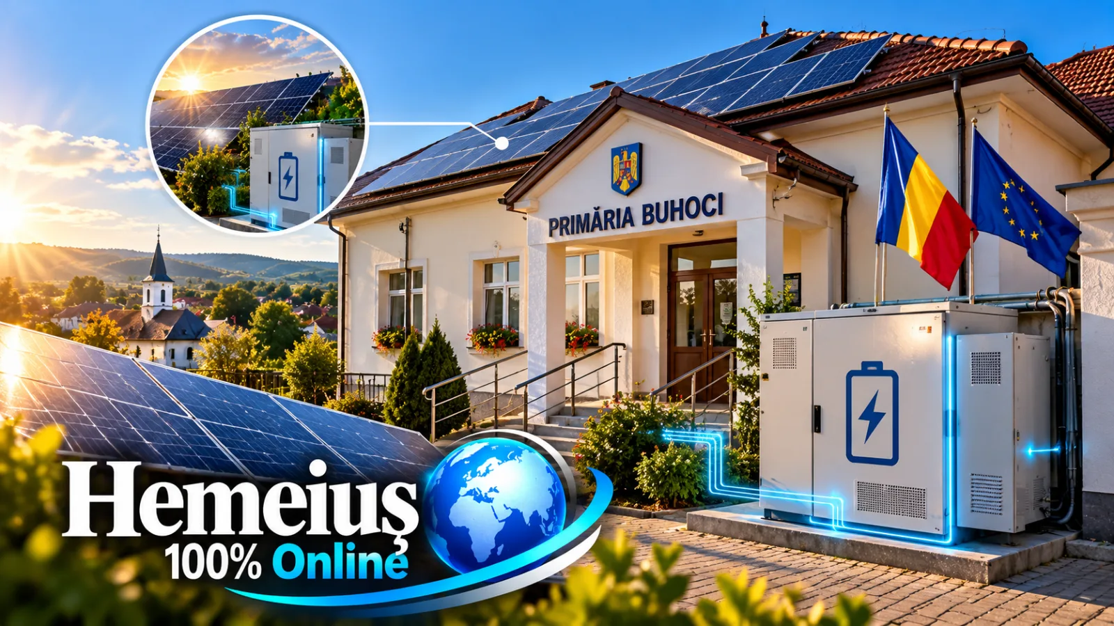 PRIMĂRIA BUHOCI ÎȘI MODERNIZEAZĂ SISTEMUL DE STOCARE A ENERGIEI SOLARE. INVESTIȚIE DE PÂNĂ LA 30.000 DE LEI DIN BUGETUL LOCAL
