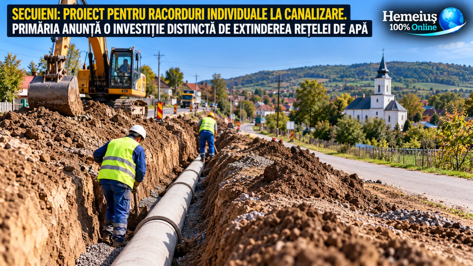 SECUIENI: PROIECT PENTRU RACORDURI INDIVIDUALE LA CANALIZARE. PRIMĂRIA ANUNȚĂ O INVESTIȚIE DISTINCTĂ DE EXTINDEREA REȚELEI DE APĂ