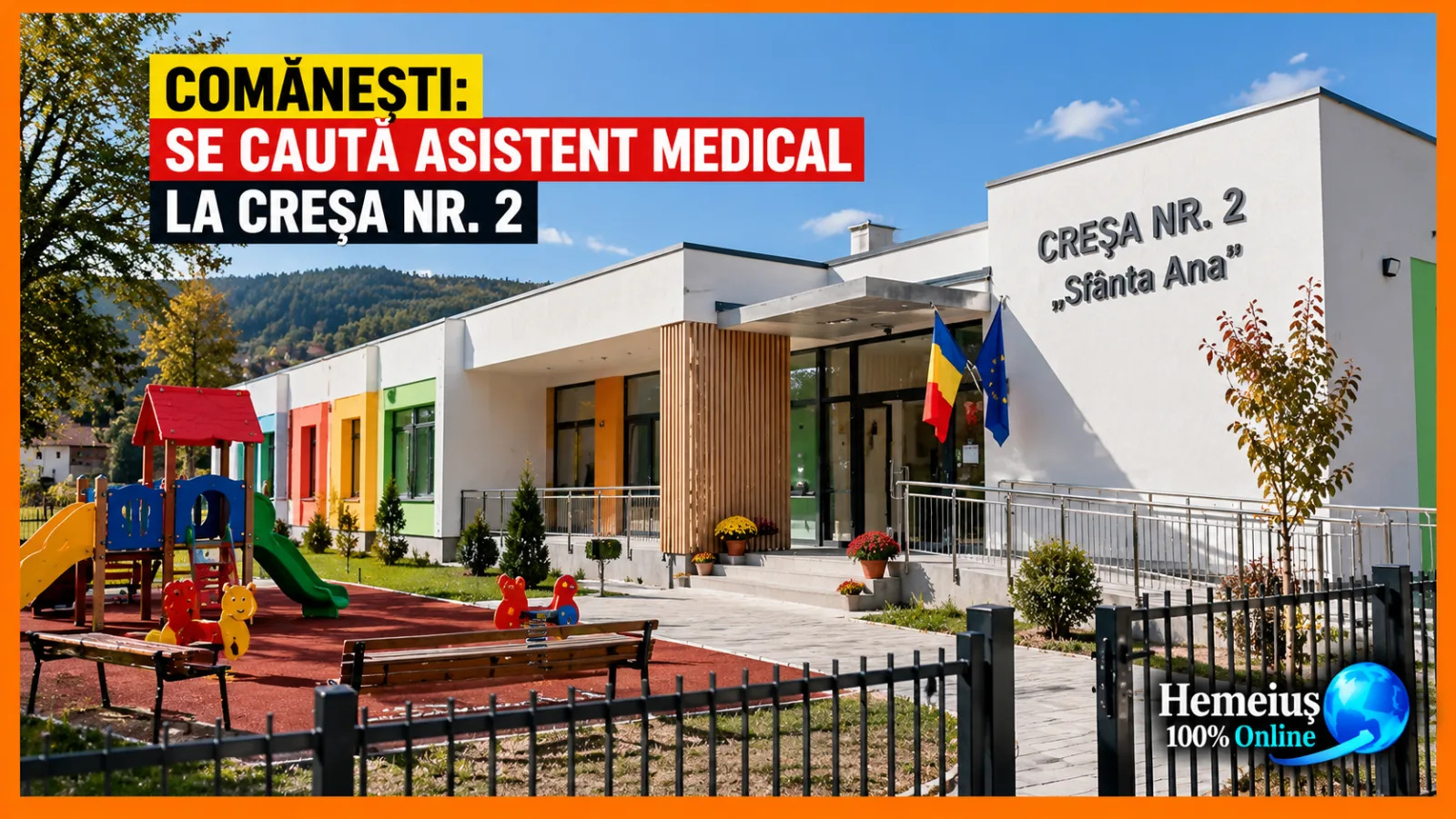 COMĂNEȘTI: NOUA CREȘĂ NR. 2 ÎȘI COMPLETEAZĂ CABINETUL MEDICAL. SE CAUTĂ ASISTENT CU MINIMUM 5 ANI VECHIME