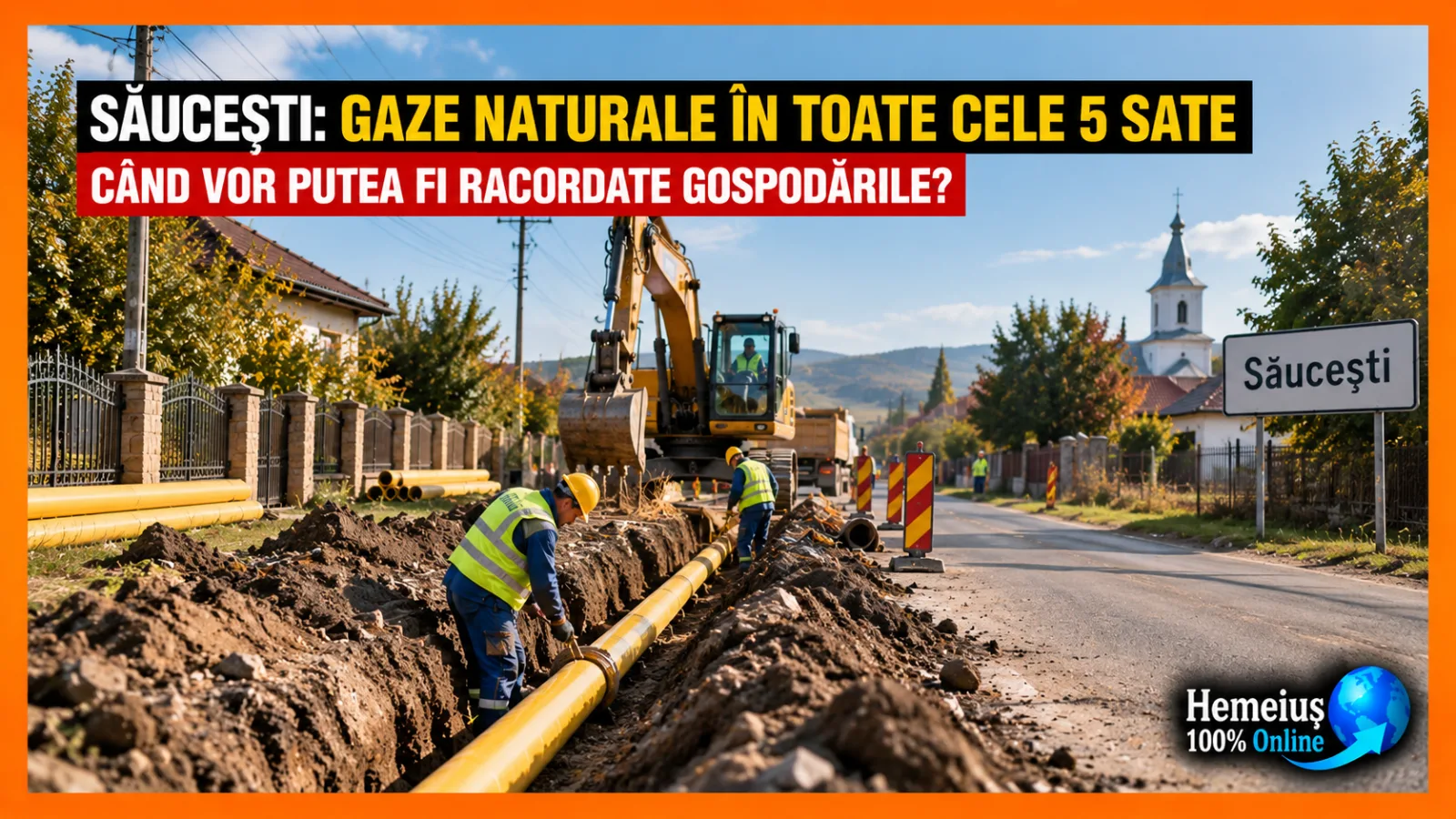 SĂUCEȘTI: REȚEAUA DE GAZE SE EXTINDE ÎN TOATE CELE CINCI SATE. MIZA REALĂ ESTE CÂND VOR PUTEA LOCUITORII SĂ FOLOSEASCĂ EFECTIV GAZUL