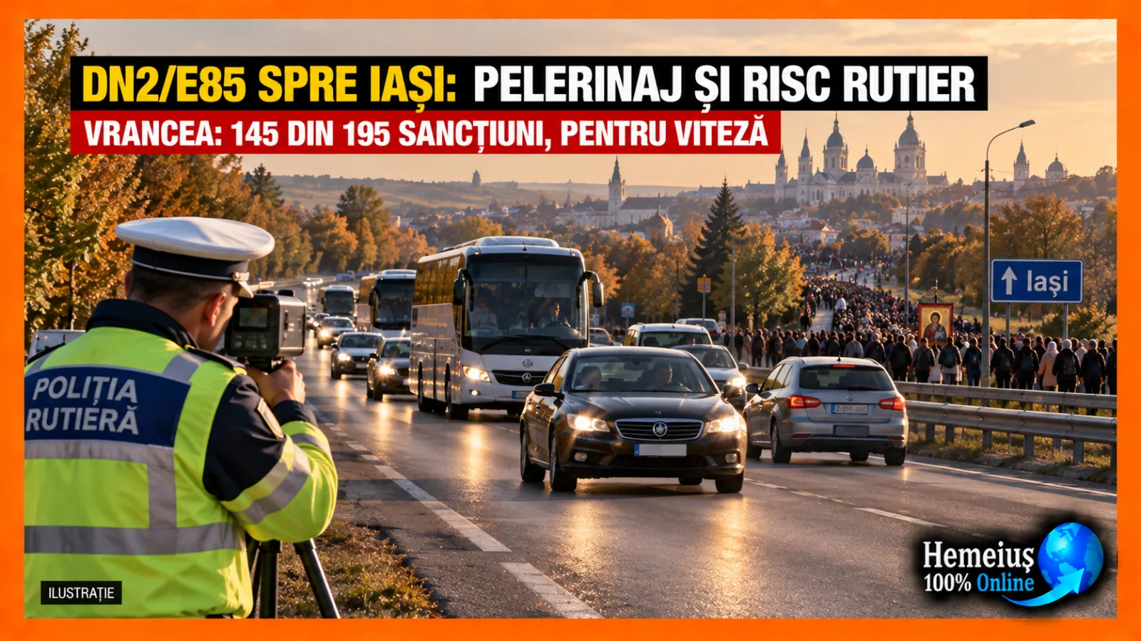 DN2/E85 SPRE IAȘI: PELERINAJUL ADUCE FLUXUL, VITEZA ADUCE RISCUL