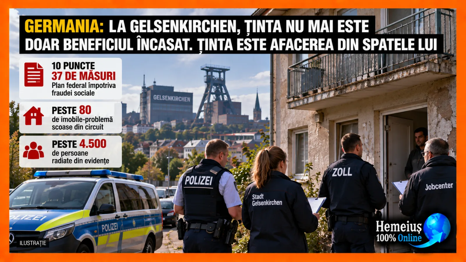 GERMANIA: LA GELSENKIRCHEN, ȚINTA NU MAI ESTE DOAR BENEFICIUL ÎNCASAT. ȚINTA ESTE AFACEREA DIN SPATELE LUI