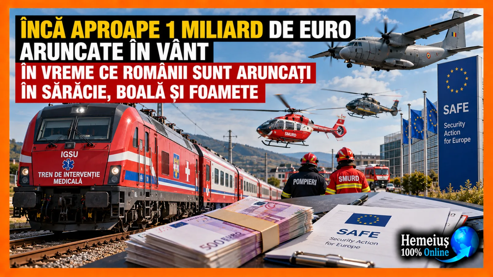 ÎNCĂ APROAPE 1 MILIARD DE EURO ARUNCATE ÎN VÂNT, ÎN VREME CE ROMÂNII SUNT ARUNCAȚI ÎN SĂRĂCIE, BOALĂ ȘI FOAMETE