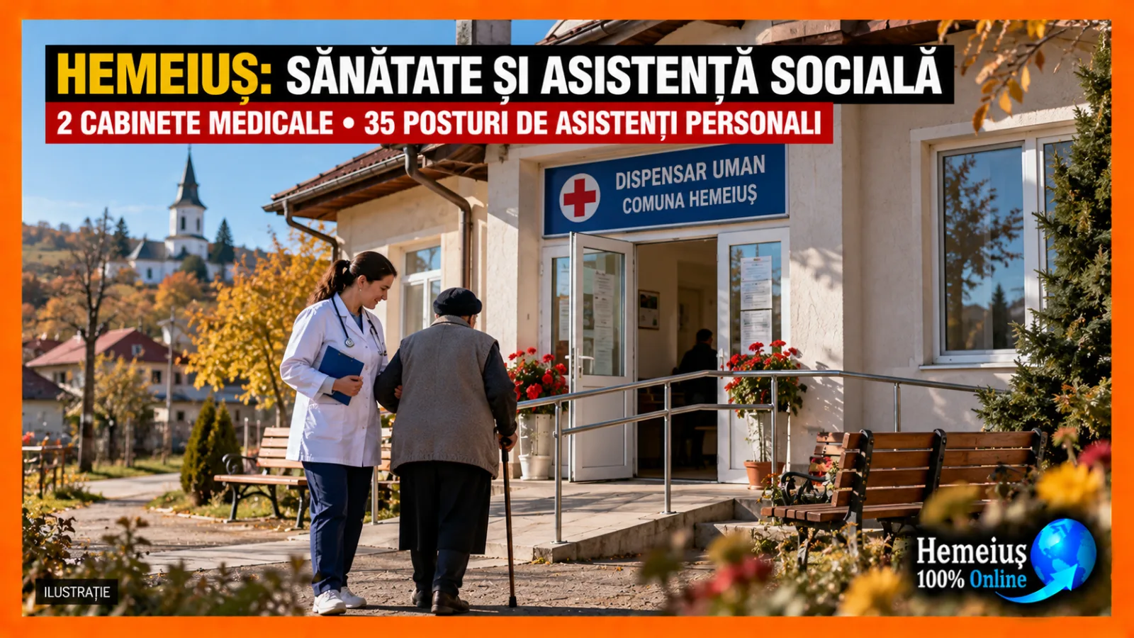 HEMEIUȘ: DOUĂ CABINETE DE MEDICINĂ DE FAMILIE, UN DISPENSAR CARE NECESITĂ MODERNIZARE ȘI 35 DE POSTURI DE ASISTENȚI PERSONALI. CUM ARATĂ REȚEAUA LOCALĂ DE SĂNĂTATE ȘI ASISTENȚĂ SOCIALĂ