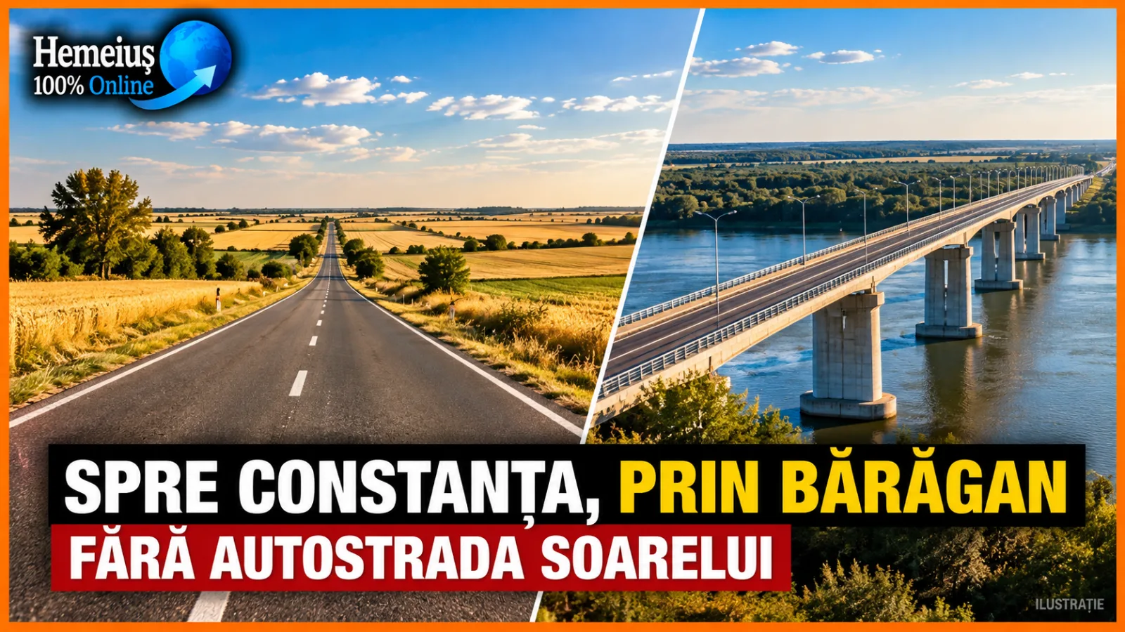 ALTERNATIVA DIN HEMEIUȘ, SPRE CONSTANȚA, CARE MERITĂ CUNOSCUTĂ. PRIN BĂRĂGAN, FĂRĂ AUTOSTRADA SOARELUI