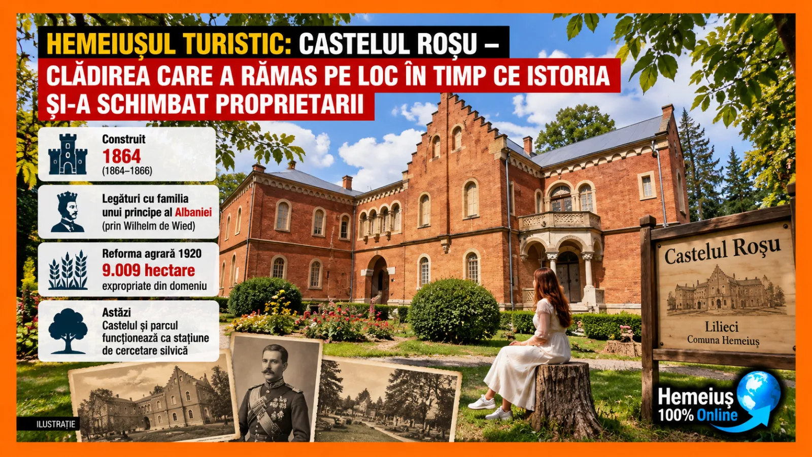 HEMEIUȘUL TURISTIC: CASTELUL ROȘU – CLĂDIREA CARE A RĂMAS PE LOC ÎN TIMP CE ISTORIA ȘI-A SCHIMBAT PROPRIETARII