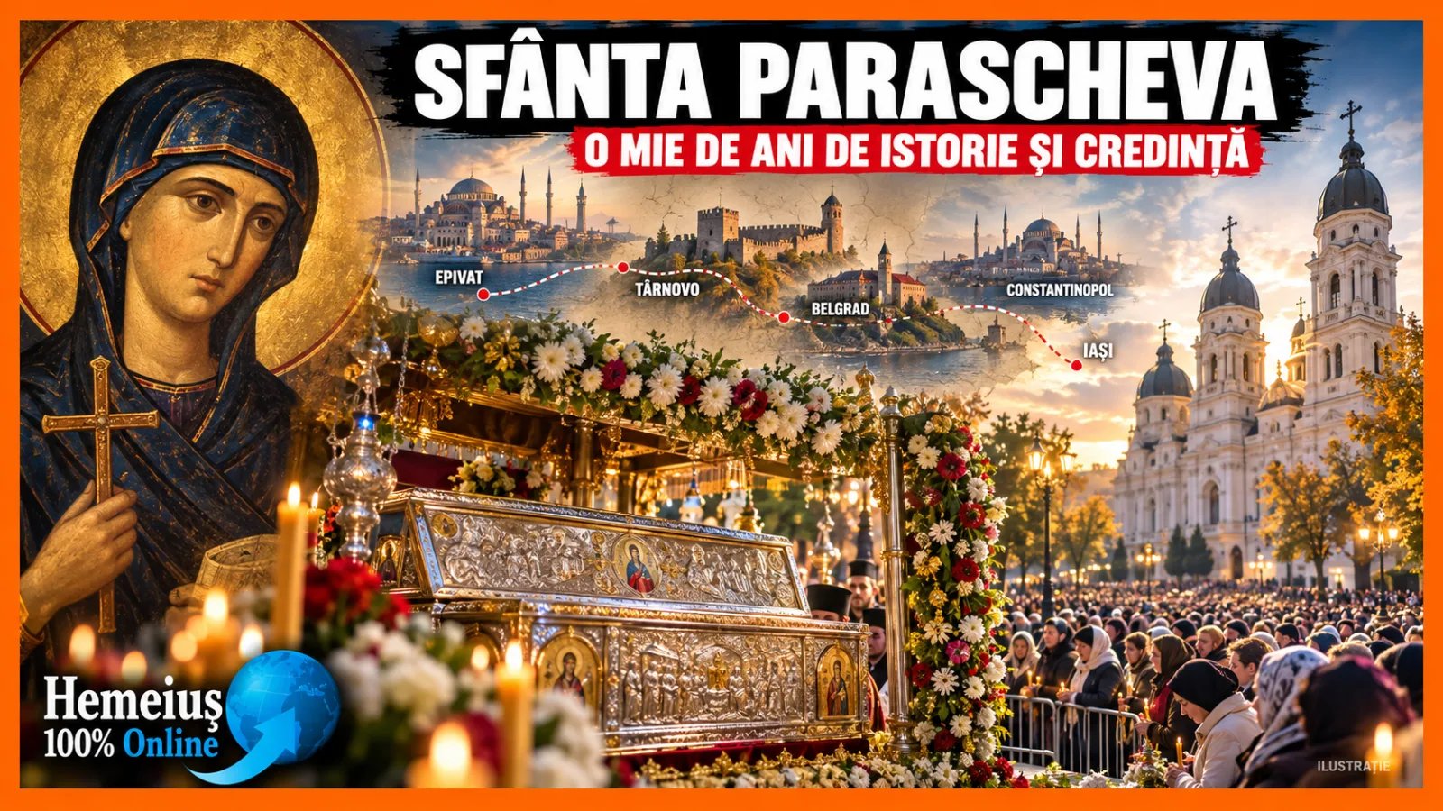 ISTORIA OFICIALĂ ȘI MAI PUȚIN OFICIALĂ A SFINTEI PARASCHEVA: FEMEIA DIN EPIVAT ALE CĂREI MOAȘTE AU TRAVERSAT IMPERII, RĂZBOAIE ȘI FRONTIERE ÎNAINTE DE A AJUNGE LA IAȘI