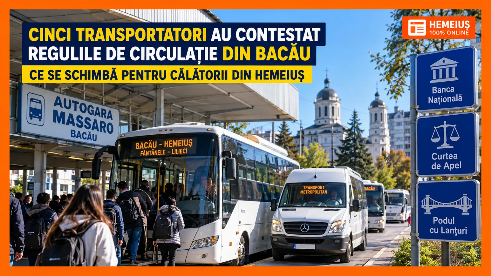 CINCI TRANSPORTATORI AU CONTESTAT REGULILE DE CIRCULAȚIE DIN BACĂU. CONSILIUL LOCAL LE-A DAT PARȚIAL DREPTATE. CE SE SCHIMBĂ PENTRU CĂLĂTORII DIN HEMEIUȘ ȘI COMUNELE ÎNVECINATE