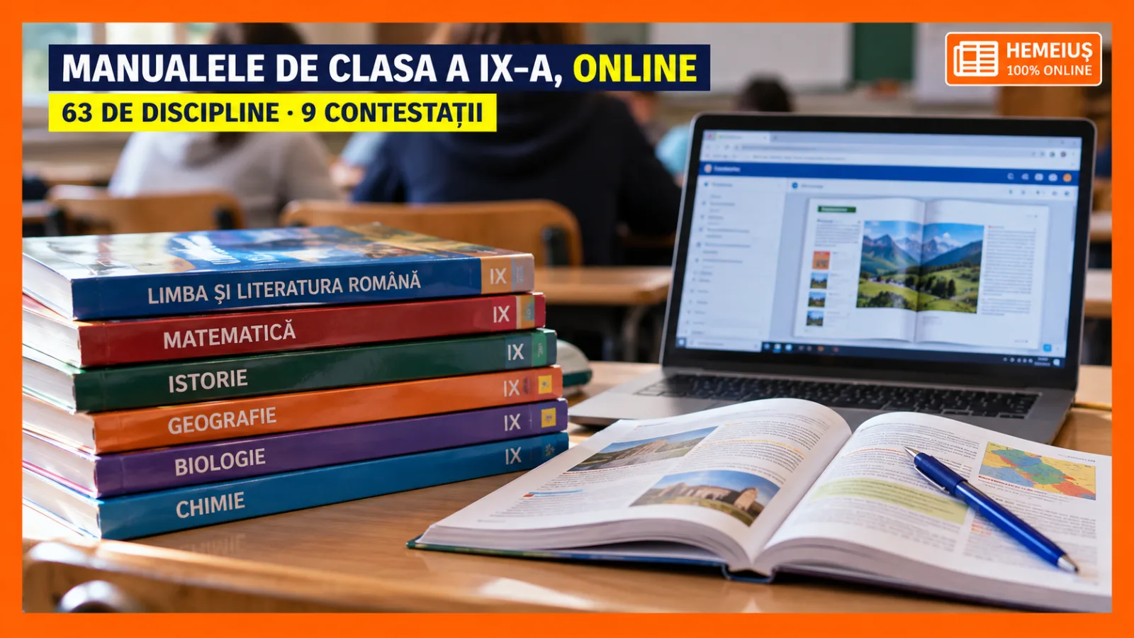 MANUALELE DE CLASA A IX-A AU AJUNS PE INTERNET, DAR NU ȘI ÎN TOATE BĂNCILE. 63 DE DISCIPLINE AU CĂRȚI DIGITALE, ALTE NOUĂ AȘTEAPTĂ SOLUȚIONAREA CONTESTAȚIILOR