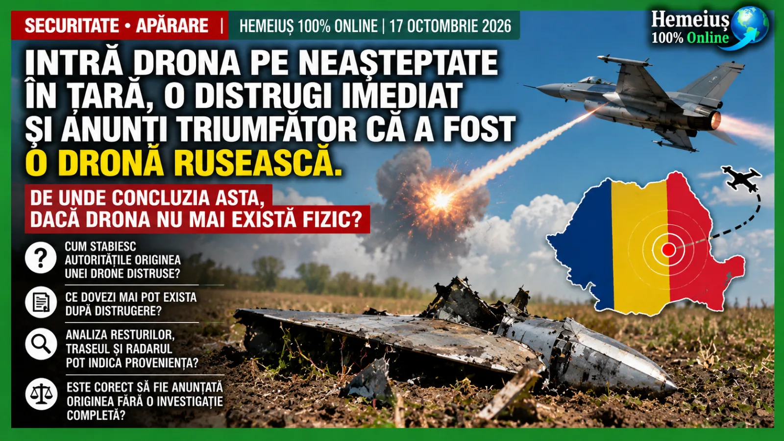 CUM POȚI STABILI ORIGINEA UNEI DRONE DUPĂ CE AI DISTRUS-O?
