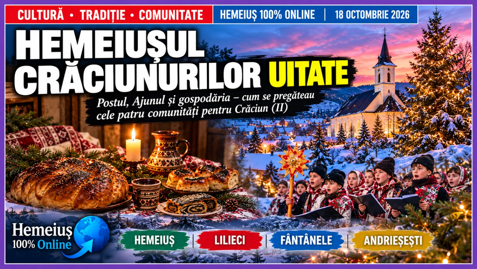 HEMEIUȘUL CRĂCIUNURILOR UITATE: POSTUL, AJUNUL ȘI GOSPODĂRIA – CUM SE PREGĂTEAU CELE PATRU COMUNITĂȚI PENTRU CRĂCIUN (II)