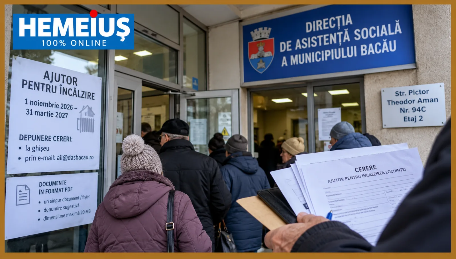 BACĂU, 20 OCTOMBRIE: AJUTORUL PENTRU ÎNCĂLZIRE A ÎNCEPUT CU O CURSĂ CONTRACRONOMETRU. CINE DEPUNE CEREREA PÂNĂ LA 20 NOIEMBRIE POATE PRIMI SPRIJIN ȘI PENTRU PRIMA LUNĂ DE IARNĂ