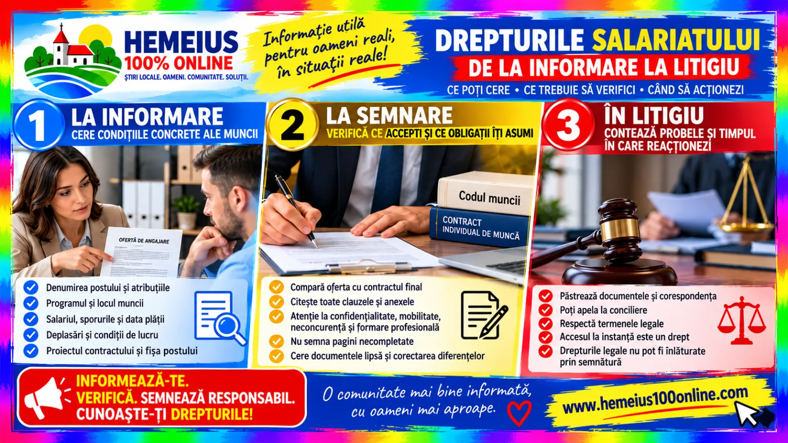 CE POATE CERE SALARIATUL DE LA PRIMA INFORMARE PÂNĂ LA UN EVENTUAL LITIGIU DE MUNCĂ: TREI PRAGURI LA CARE ORGANIGRAMA ANGAJATORULUI SE OPREȘTE