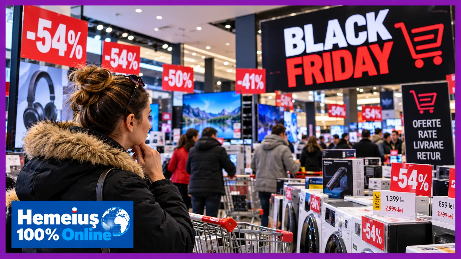 ECONOMIE • PROTECȚIA CONSUMATORILOR: BLACK FRIDAY 2026 ÎNCEPE ADEMENITOR ȘI PENTRU HEMEIUȘ - MAREA VÂNĂTOARE DE REDUCERI SAU MAREA ILUZIE A PREȚURILOR? CE ASCUND ETICHETELE CU MINUS 54%!