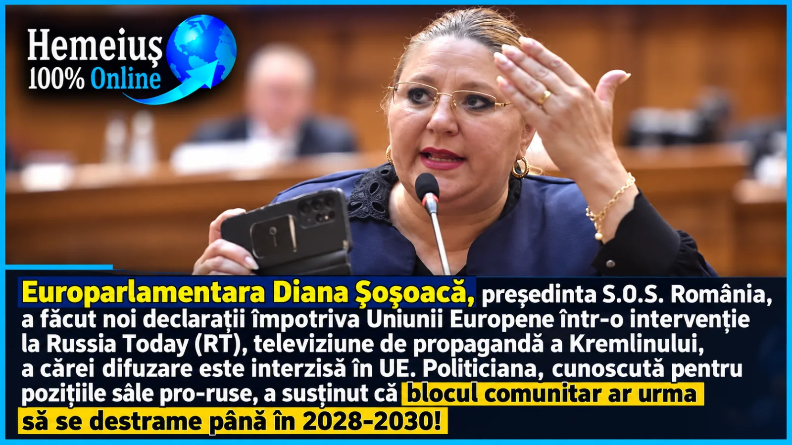 Amintirile Dianei Șoșoacă despre viitorul U.E.