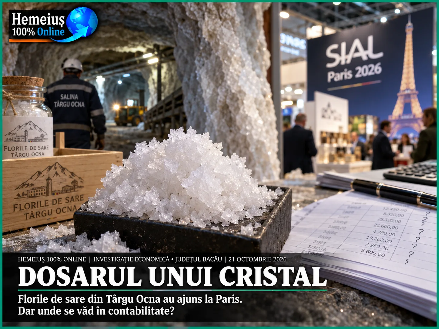 DOSAR ECONOMIC • JUDEȚUL BACĂU: DOSARUL UNUI CRISTAL - LA TÂRGU OCNA, FLORILE DE SARE AU AJUNS LA PARIS. URMA BANILOR SE OPREȘTE ÎNSĂ ÎN RAPORTĂRILE PUBLICE