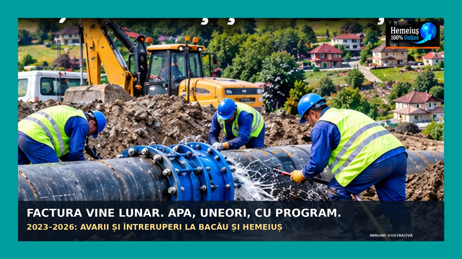 INVESTIGAȚIE ECONOMICĂ ȘI ADMINISTRATIV-CIVICĂ (IV): FACTURA VINE LUNAR. APA, UNEORI, CU PROGRAM: TREI ANI CU ZECI DE AVARII ȘI ÎNTRERUPERI LA BACĂU, HEMEIUȘ ȘI ÎN JUDEȚ
