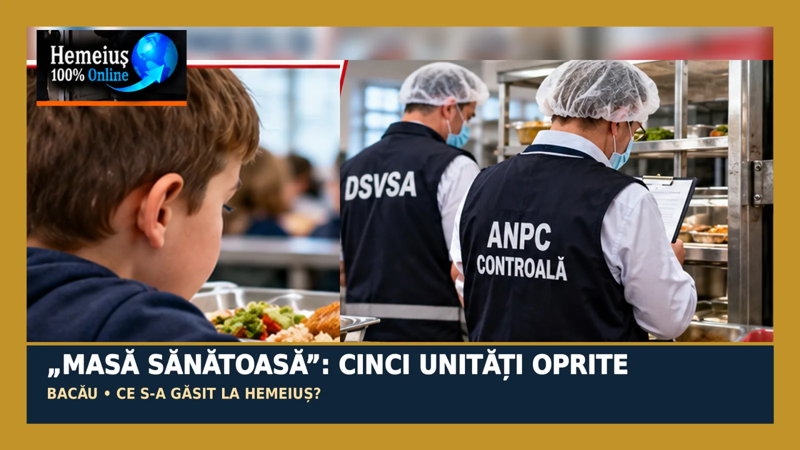 „MASĂ (NE)SĂNĂTOASĂ”, FURNIZORI FĂRĂ DOCUMENTELE NECESARE PENTRU CATERING. CINCI UNITĂȚI OPRITE ÎN JUDEȚUL BACĂU. CE S-A GĂSIT LA HEMEIUȘ