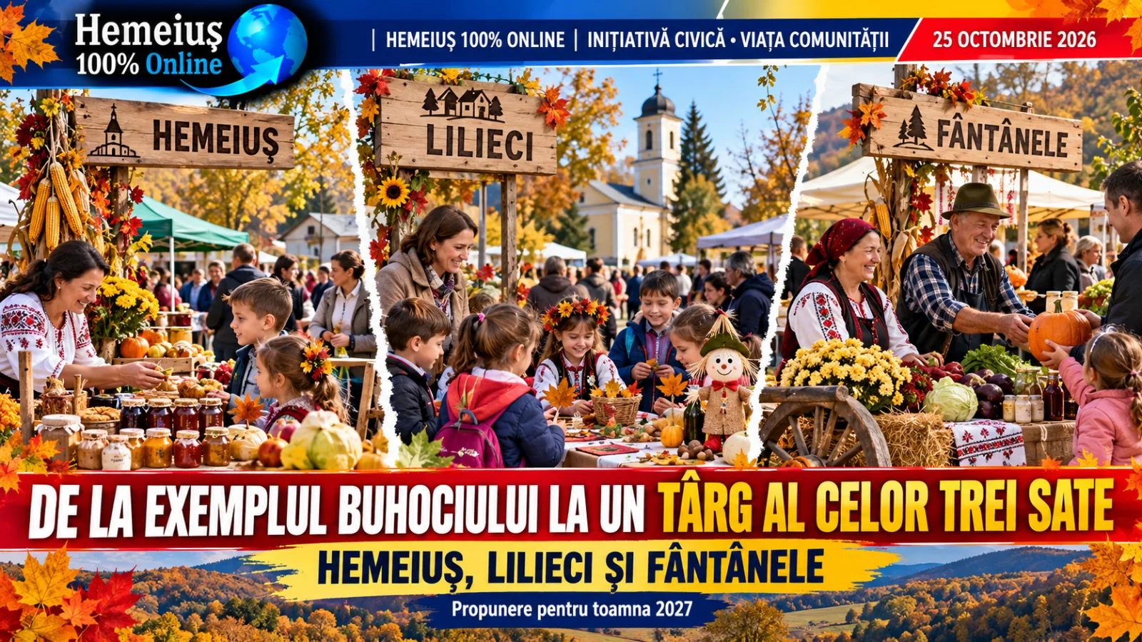 INIȚIATIVĂ CIVICĂ • VIAȚA COMUNITĂȚII: DE LA EXEMPLUL BUHOCIULUI LA UN TÂRG AL CELOR TREI SATE - HEMEIUȘ, LILIECI ȘI FÂNTÂNELE
