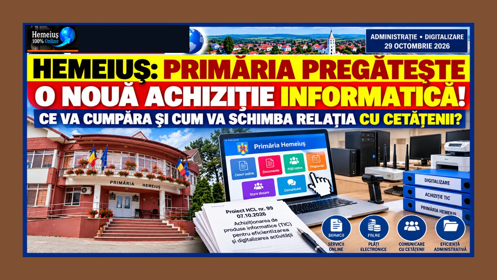 HEMEIUȘ: PRIMĂRIA VREA ALTE PRODUSE INFORMATICE, ÎN TIMP CE PREGĂTEȘTE REVOCAREA INFOPRIM! CE SE CUMPĂRĂ ȘI CE EXISTĂ DEJA?