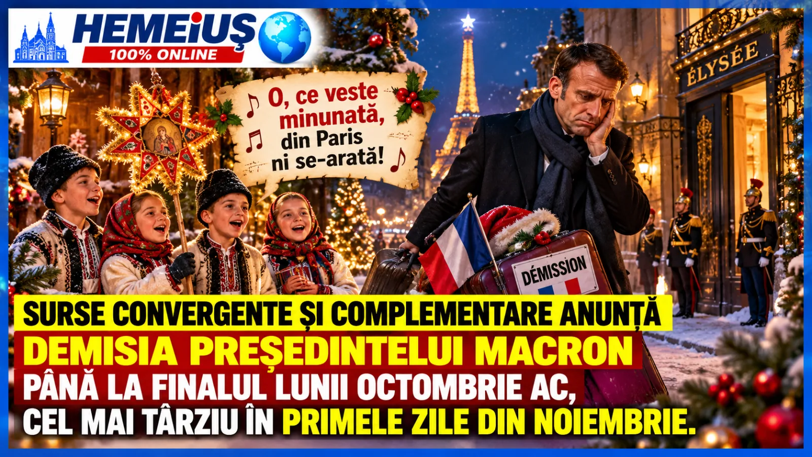 CRĂCIUN PE NEGÂNDITE: O, CE VESTE MINUNATĂ, DIN PARIS NI SE-ARATĂ!