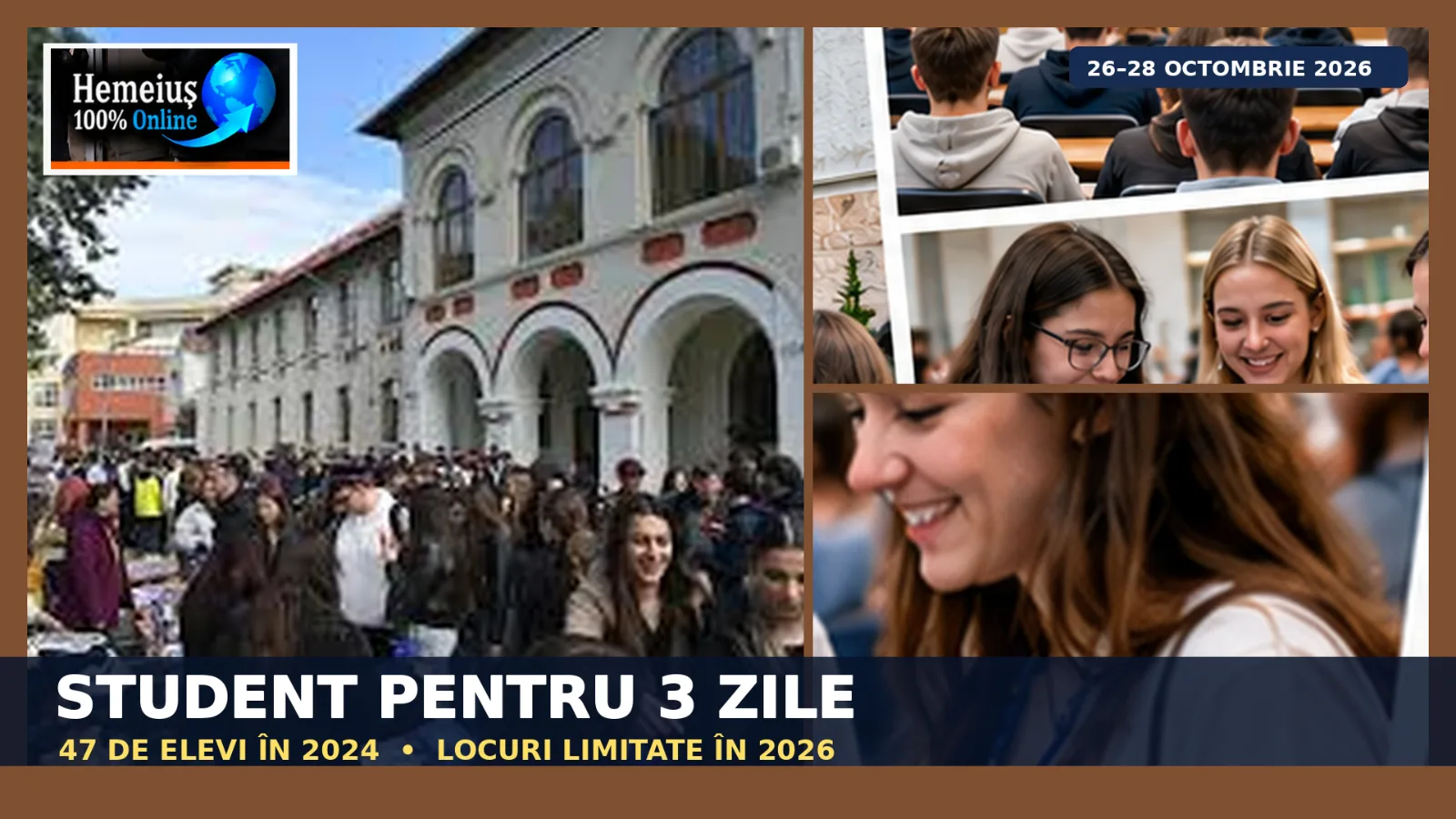 BACĂU: LICEENII POT LOCUI ÎN CĂMINE ȘI PARTICIPA LA CURSURI UNIVERSITARE TIMP DE TREI ZILE! CINE AJUNGE LA EXPERIENȚA CU LOCURI LIMITATE ȘI CÂȚI ELEVI VIN DIN COMUNELE JUDEȚULUI?