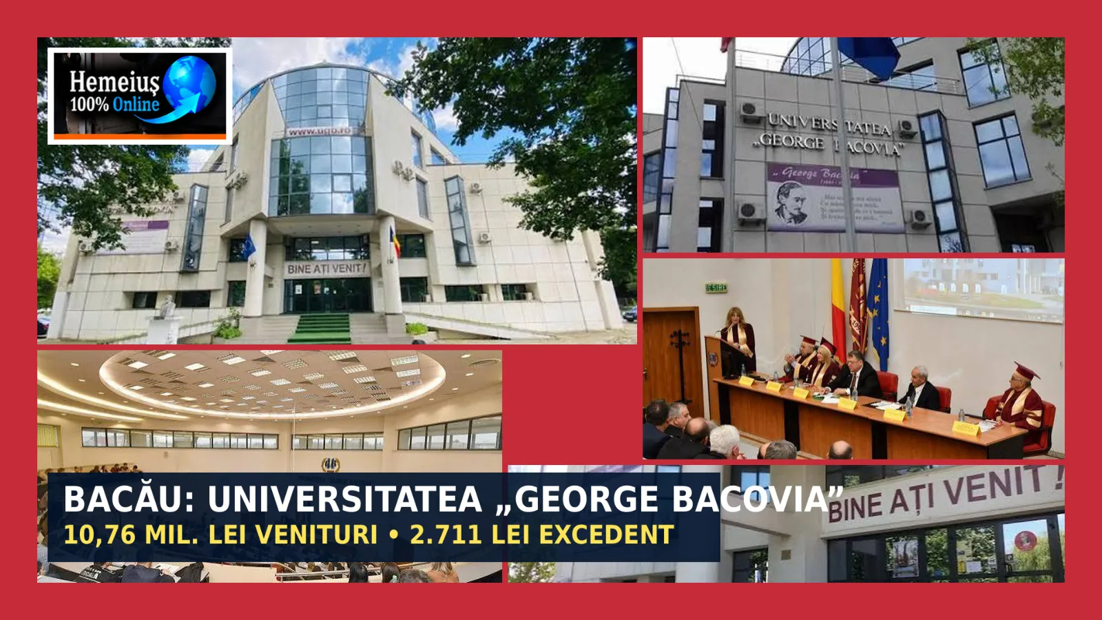BACĂU: UNIVERSITATEA „GEORGE BACOVIA” — VENITURI DE 10,76 MILIOANE DE LEI, EXCEDENT DE NUMAI 2.711 LEI! CE ARATĂ ȘASE ANI DE DOCUMENTE OFICIALE?