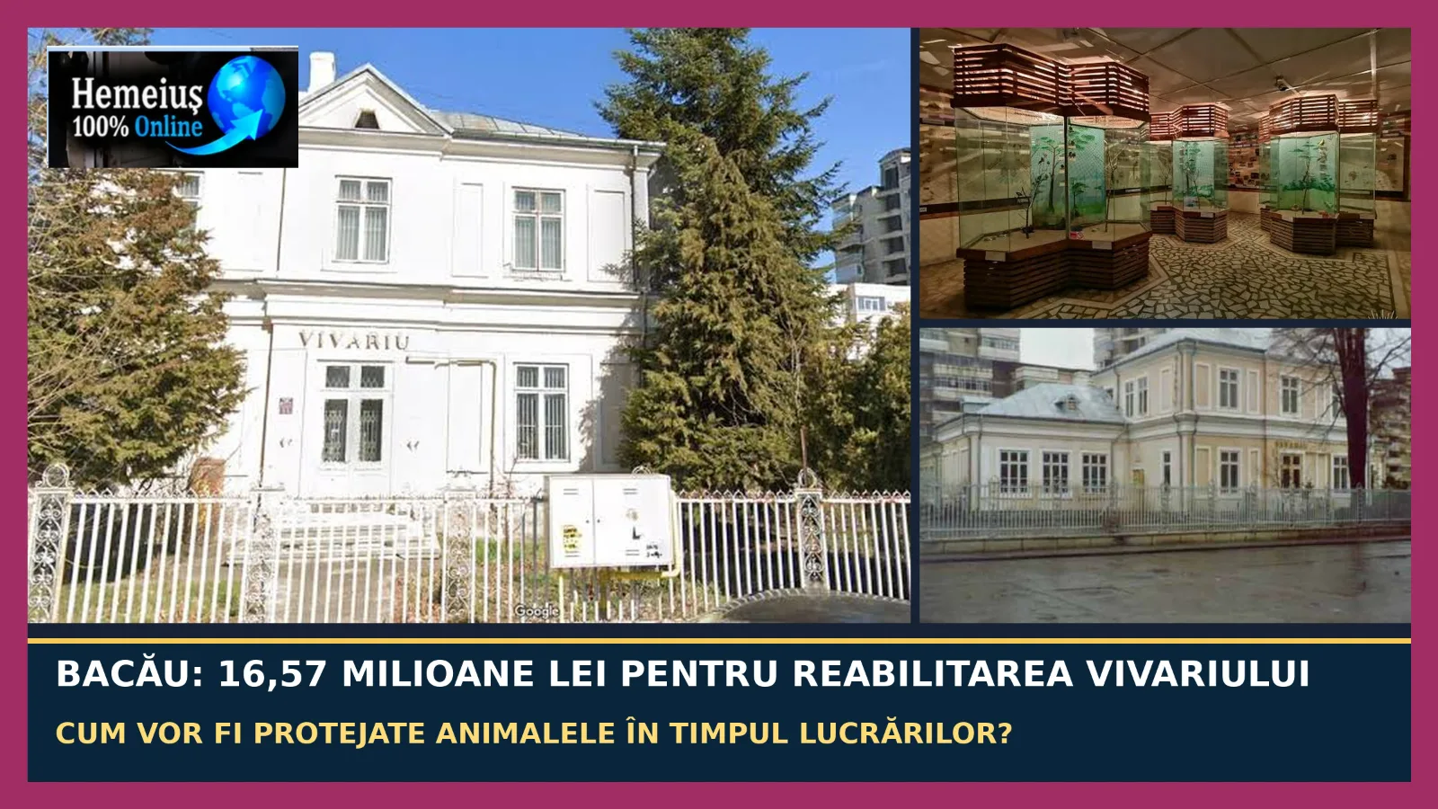 BACĂU: 24,67 MILIOANE DE LEI PENTRU O CASĂ DIN 1870, ÎN CARE LOCATARII NU POT CERE AJUTOR! VIVARIUL INTRĂ ÎNTR-UN PROIECT DE MODERNIZARE. CINE PROTEJEAZĂ ANIMALELE?