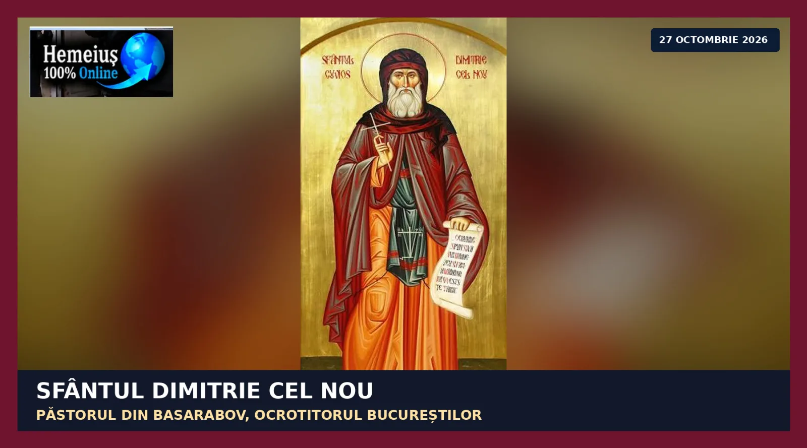 N-A PURTAT COROANĂ, DAR A AJUNS OCROTITORUL UNEI CAPITALE! SFÂNTUL DIMITRIE CEL NOU, PĂSTORUL CARE A LĂSAT ÎN URMĂ MAI MULT DECÂT REGII ȘI ÎMPĂRAȚII